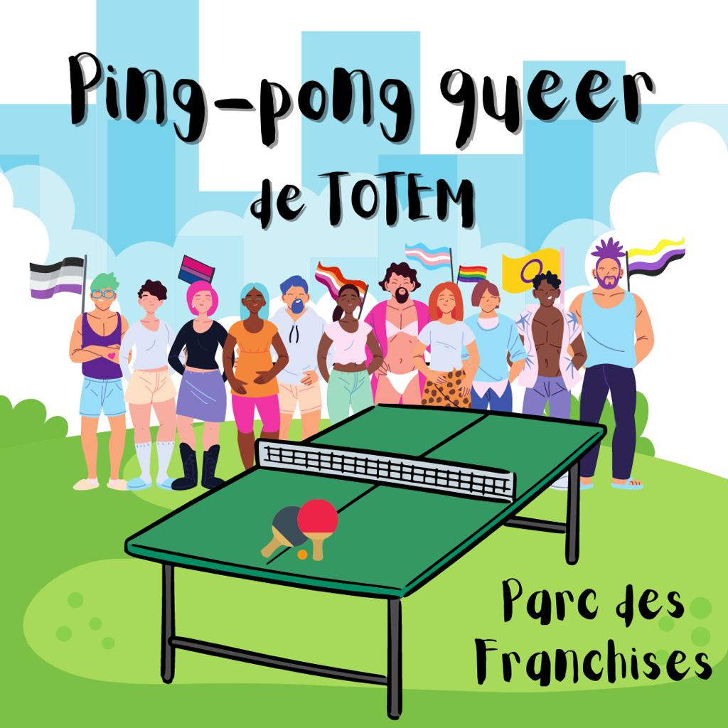 Mardi 26 juillet à totem : soirée ping-pong queer